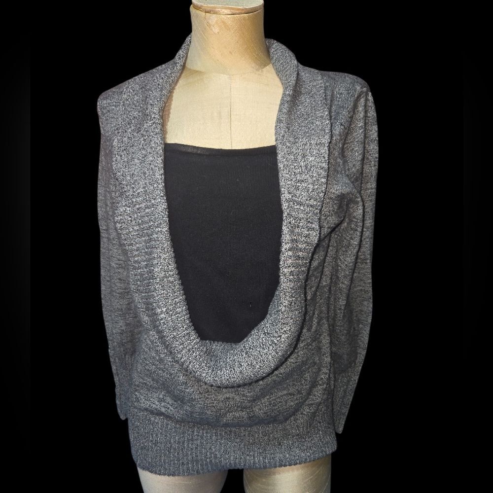 Dressbarn Charcoal Cowl Neck Sweater